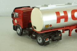 Mercedes-Benz SK 1844 with trailer Hoyer 1994, red/silver, TTR001, IXO 1:43