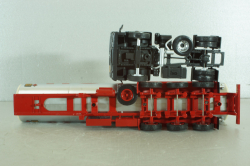 Mercedes-Benz SK 1844 with trailer Hoyer 1994, red/silver, TTR001, IXO 1:43