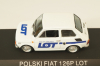 Fiat 126P LOT Polish Airlines 1977, (Polski Fiat),  white, Kultowe Maluchy #7, Hachette 1:43