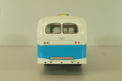 Зис-155 автобус, белый/синий, Наши Автобусы №19, Modimio 1:43 На Запчасти!