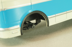 Зис-155 автобус, белый/синий, Наши Автобусы №19, Modimio 1:43 На Запчасти!