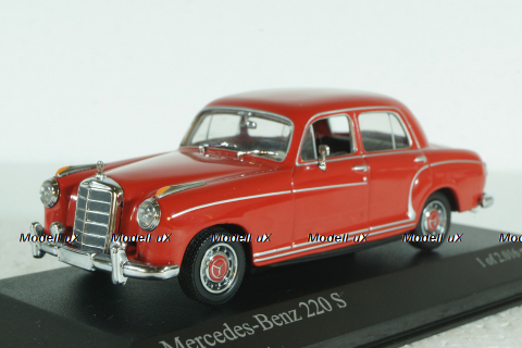 Mercedes 220 S (W180) 1956 red, 430033004, Minichamps 1:43
