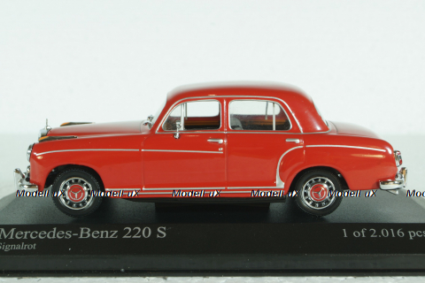 Mercedes 220 S (W180) 1956 red, 430033004, Minichamps 1:43