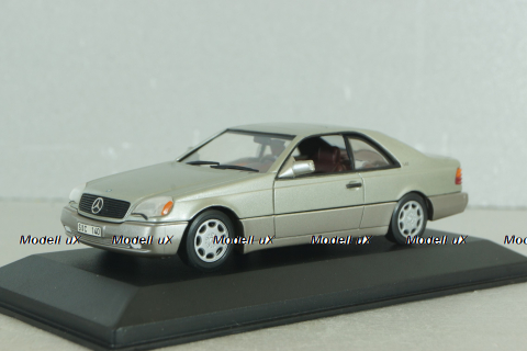 Mercedes-Benz 600 SEC (C140) 1992, silver, 32602, Minichamps 1:43