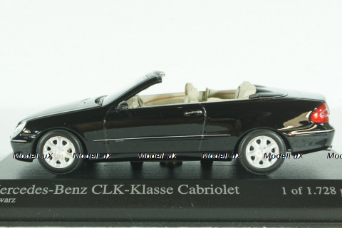 Mercedes CLK Cabriolet (A209) black, 400031430, Minichamps 1:43