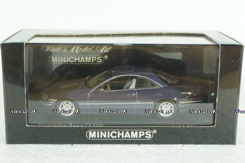 Mercedes CL 500 Coupe (C215) 1999, blue metallic, 430038025, Minichamps 1:43 