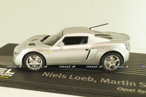 Opel Speedster, N.Loeb/M.Smith 2000, silver, OPCD131, Opel Collection Designer #131 1:43