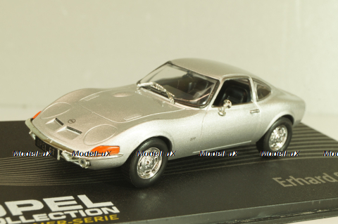 Opel GT, Erhard Schnell 1968, silver, OPCD121, Opel Collection Designer #121 1:43