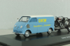 DKW Schnellaster Typ 30  with trailer and 2 motorrad 1955, blue, 450745600, Schuco 1:43