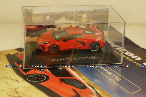 Chevrolet Corvette 2020, red, American Cars №61, Altaya 1:43