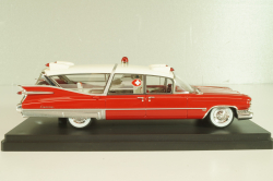 Cadillac S&S Superior Landau Ambulance 1959, red/white, 45260, NEO 1:43