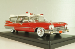 Cadillac S&S Superior Landau Ambulance 1959, red/white, 45260, NEO 1:43