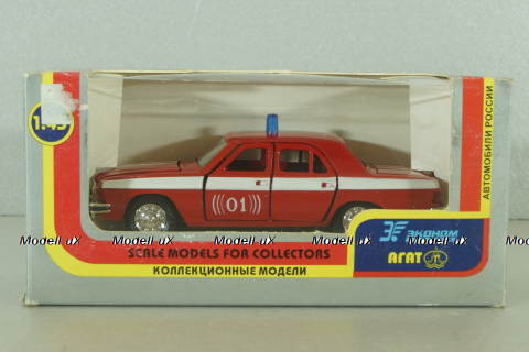 Газ-3102 Волга, пожарный штабной автомобиль, Агат 1:43