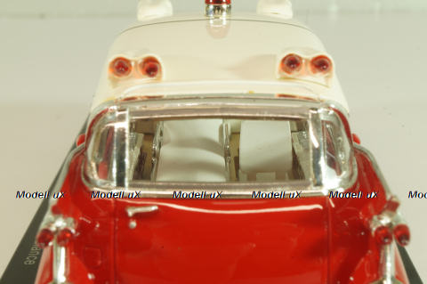 Cadillac S&S Superior Landau Ambulance 1959, red/white, 45260, NEO 1:43