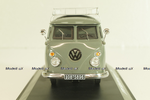 Volkswagen T1 Transporter "Schnellbautrupp" 1950, van with roof rack, grey, Schuco 1:43