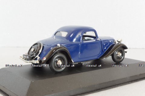 Citroen Traction 7 Coupe 1935, blue/black, N022, Nostalgie 1:43