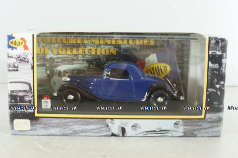 Citroen Traction 7 Coupe 1935, blue/black, N022, Nostalgie 1:43