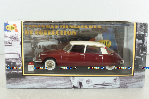 Citroen DS19 1956, dark red/white, N005, Nostalgie 1:43