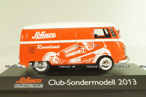 Volkswagen T1 Transporter "Schuco" 1950, van, Club-Sondermodell 2013, red, Schuco 1:43