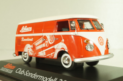 Volkswagen T1 Transporter "Schuco" 1950, van, Club-Sondermodell 2013, red, Schuco 1:43