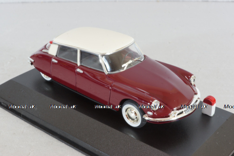 Citroen DS19 1956, dark red/white, N005, Nostalgie 1:43