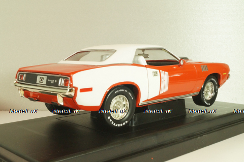 Plymouth Hemi Cuda 1971, Red/white, 291164P, ERTL 1:18