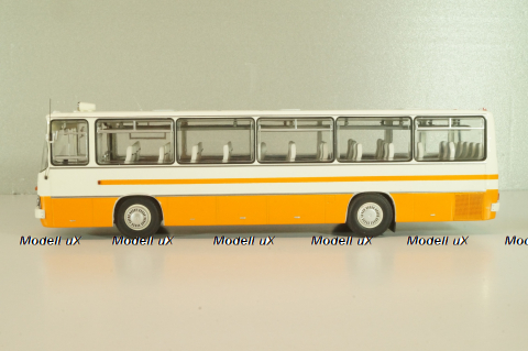 Икарус-255.70 белый/рыжий, DEM014OR, Demprice 1:43 (Конверсия)