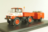 Mercedes-Benz Unimog 406 vith trailer TSA 8 EKU fire engine, red, 03158, Schuco 1:43