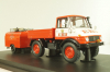 Mercedes-Benz Unimog 406 vith trailer TSA 8 EKU fire engine, red, 03158, Schuco 1:43