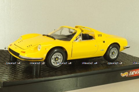 Ferrari Dino 246 GTS 1970, yellow, 23920Y, Hot Weels 1:18