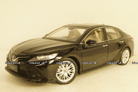 Toyota Camry 2018 8-generation, black, Paudi 1:18