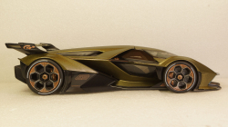 Lamborghini Vision GranTurismo V12 metallic-oliv, 36454, Maisto 1:18