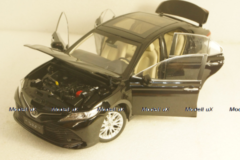 Toyota Camry 2018 8-generation, black, Paudi 1:18