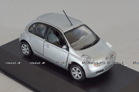 Nissan Micra (K12) 2002, silver, Dealer Edition 1:43
