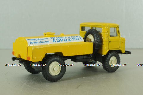 Газ-66, топливозаправщик Аэрофлот, февраль 2006, фурнитура в комплекте, Русская миниатюра 1:43