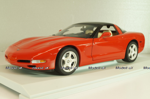 Chevrolet Corvette (C5) Coupe 1999, red, 21001, UT Models 1:18