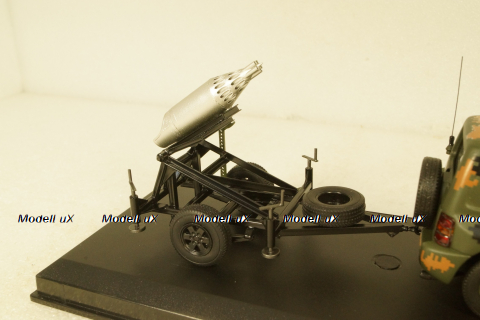 Mitsubishi Pajero c прицепом РСЗО, Тероборона г. Запорожье 2022, TruckTyr 1:43