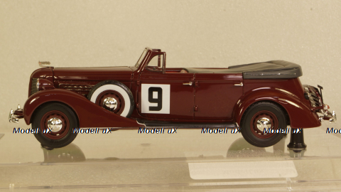 ЗИС-102А №9 Фаэтон вишневого цвета, 110203, DiP Models 1:43