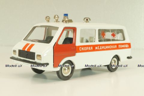 Раф-22031, скорая медицинская помощь, август 88г., Тантал/Радон 1:43