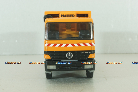 Mercedes Actros Haller M16 x2, garbage truck 2005, yellow, Conrad 1:50