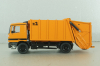 Mercedes Actros Haller M16 x2, garbage truck 2005, yellow, Conrad 1:50