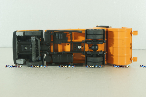 Mercedes Actros Haller M16 x2, garbage truck 2005, yellow, Conrad 1:50