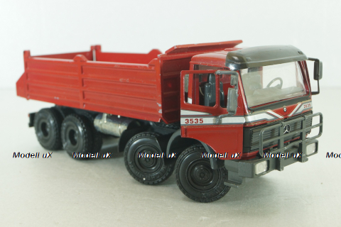 Mercedes 3535 8x4 dump truck, red, NZG 1:43