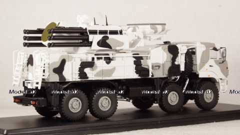 КАМАЗ-6560 ЗРПК 96К6 (Панцирь-С1) камуфляж Арктика, SSM1386 1:43 