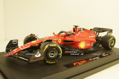 Ferrari f1-75 SCUDERIA N16 SEASON 2022,Charles Leclerc, Yellow Wheels, BU16811LE, Bburago 1:18