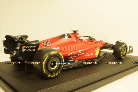 Ferrari f1-75 SCUDERIA N16 SEASON 2022,Charles Leclerc, Yellow Wheels, BU16811LE, Bburago 1:18