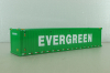 40' dry goods sea container EVERGREEN, green, 91027A, Diecast Masters 1:50