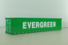 40' dry goods sea container EVERGREEN, green, 91027A, Diecast Masters 1:50