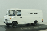 Mercedes L406D delivery bus "Grundig" 1972, white, Atlas 1:43