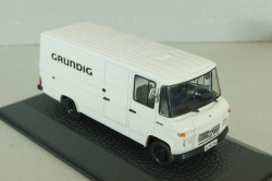 Mercedes L406D delivery bus "Grundig" 1972, white, Atlas 1:43